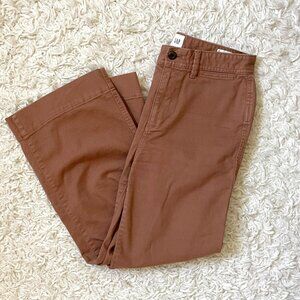 Gap High Rise Wide Leg Chino Sun Kissed Clay Crop Jeans